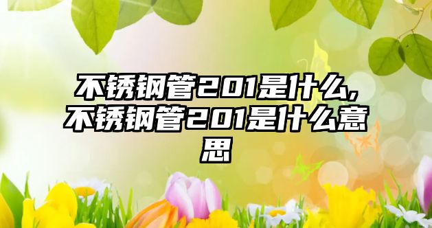 不銹鋼管201是什么,不銹鋼管201是什么意思