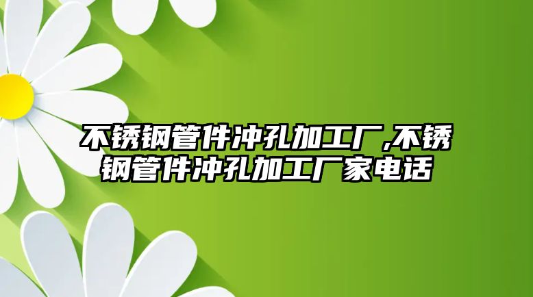 不銹鋼管件沖孔加工廠,不銹鋼管件沖孔加工廠家電話